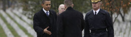 Obama Makes Surprise Visit To Arlington Graves... 