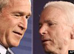 Bush and McCain, Bush McCain endorsement, John McCain and George Bush, McCain relationship to Bush