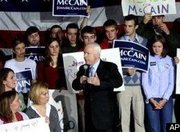 2008 election, democratic primary, John McCain, john mccain age, John McCain young voters