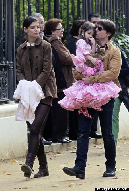 Parents Tom Cruise and Katie Holmes took Suri to a park today in Seville