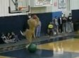 Mascot Dunk Attempt FAIL: Jumping Off Exercise Ball Does Not Work (VIDEO)
