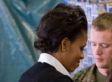 Tousled For Tots: Michelle Debuts 'Messy' 'Do At Toy Drive (PHOTOS, POLL)
