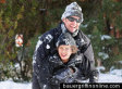 Hugh Jackman & Cate Blanchett Families Snowball Fight