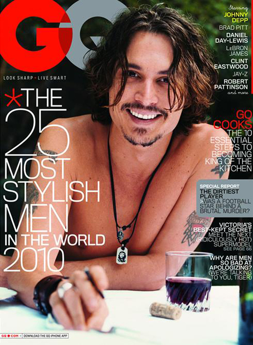 johnny depp chest tattoos. Johnny Depp made the cover of