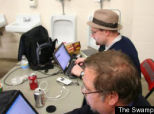 Clinton Campaign Sets Up Texas Primary Press Room: The Men\'s Bathroom