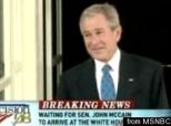 Bush Talks, Dances While Waiting For John McCain: What Do You Think Bush is Saying?