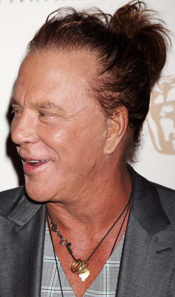 mickey rourke. What do you think of Mickey Rourke's topknot?