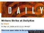 Clinton Supporters On Strike At Daily Kos