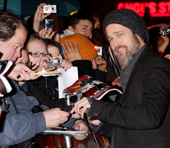 Brad Pitt attended the premiere of 'Kick Ass,' a superhero movie he helped 