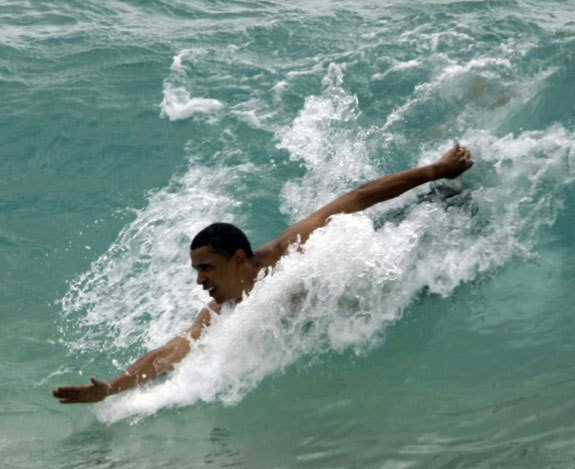 Obama Surfing