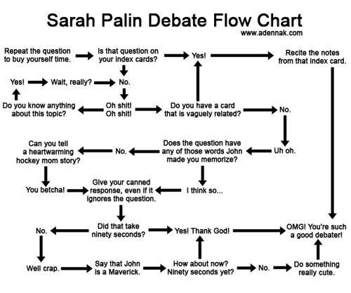 Sarah Palin Debate Flow Chart