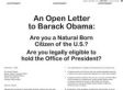 Obama Citizenship Rumor Peddlers Buy Ad Space In The <i>Tribune</i>