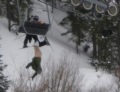 Naked Man On Ski Lift 98