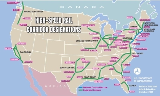 Map Of Potential High-Speed