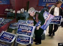 otbwidget, Hillary Clinton, hillary clinton hecklers, hillary clinton iron my shirt, Hillary Clinton New Hampshire, hillary clinton new hampshire primary, hillary clinton taunters, huffington post off the bus