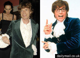 Austin Powers, Georgia Jagger, L'Wren Scott, Mick Jagger