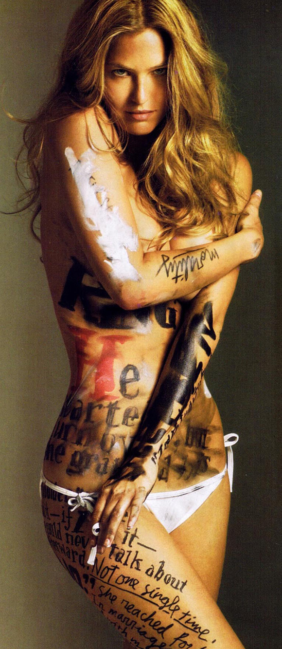 Bar Refaeli Naked And Painted For Esquire