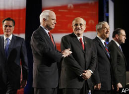 2008 election, Florida debate, Florida Primary, iraq surge, Iraq war, John McCain, Mike Huckabee, Mitt Romney, republican primary, ron paul, Rudy Giuliani, success of the surge, tim russert, War in Iraq