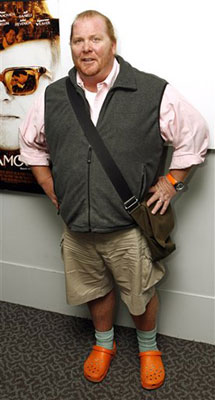 mario batali orange crocs