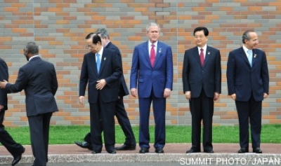 bush at the G8 summit
