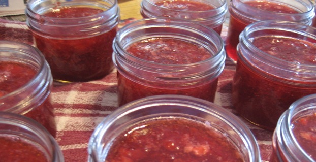 homemade jam is green strawberry jam picture