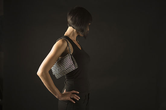 recycled fashion handbag escama studio photo