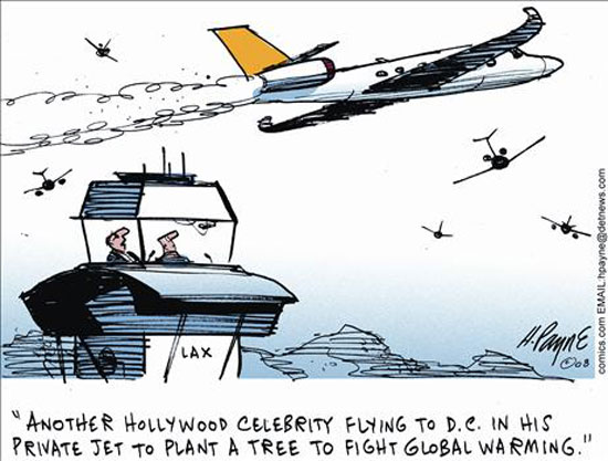 global warming celebrity jet photo