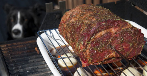 ribeye roast on grill