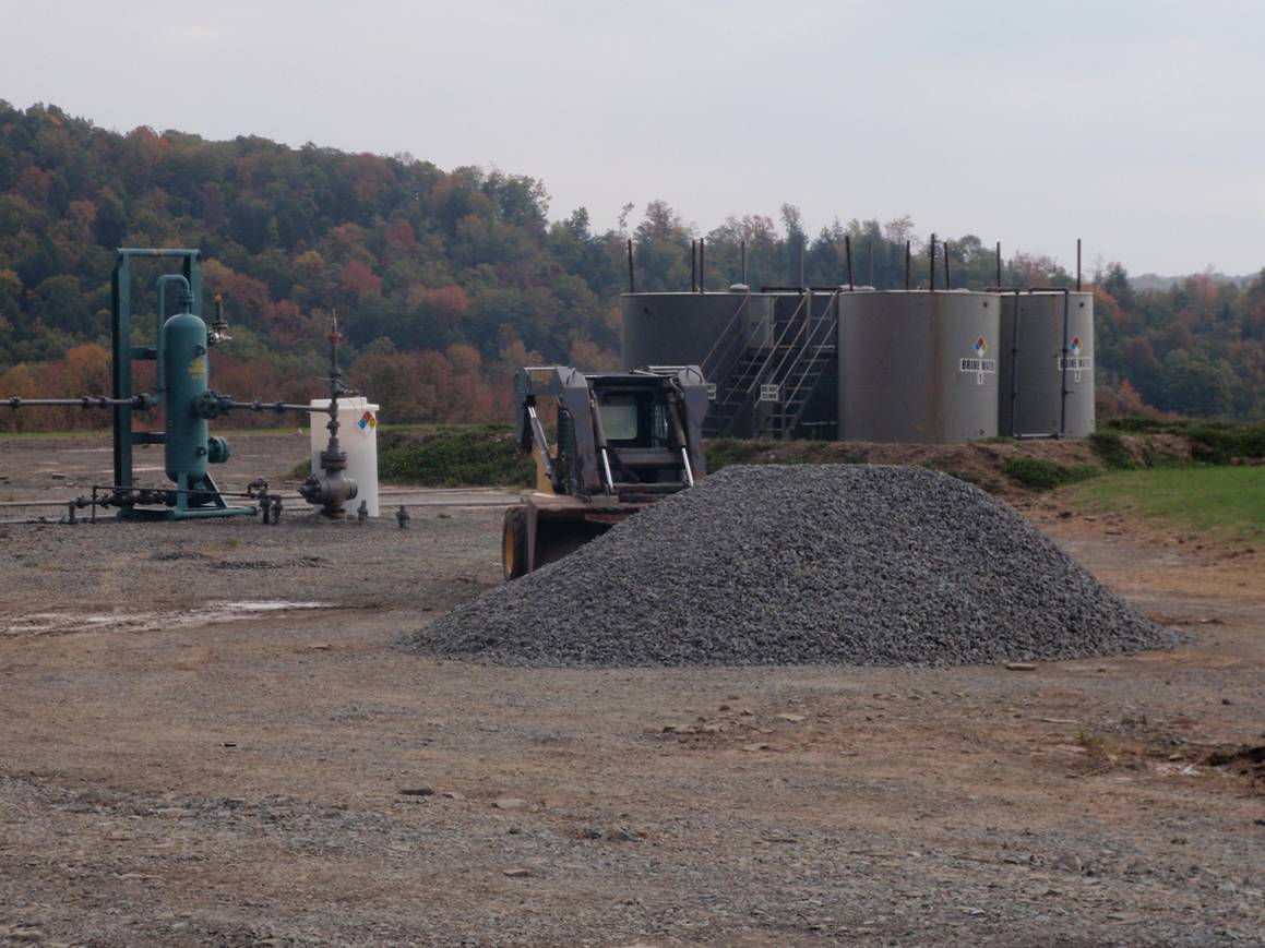 gas pad in the Marcellus Shale