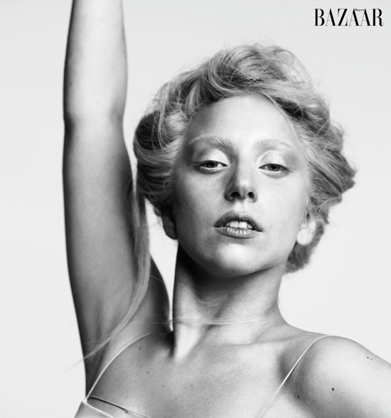 Lady Gaga Strips Down For Harpers Bazaars October Issue Photos 