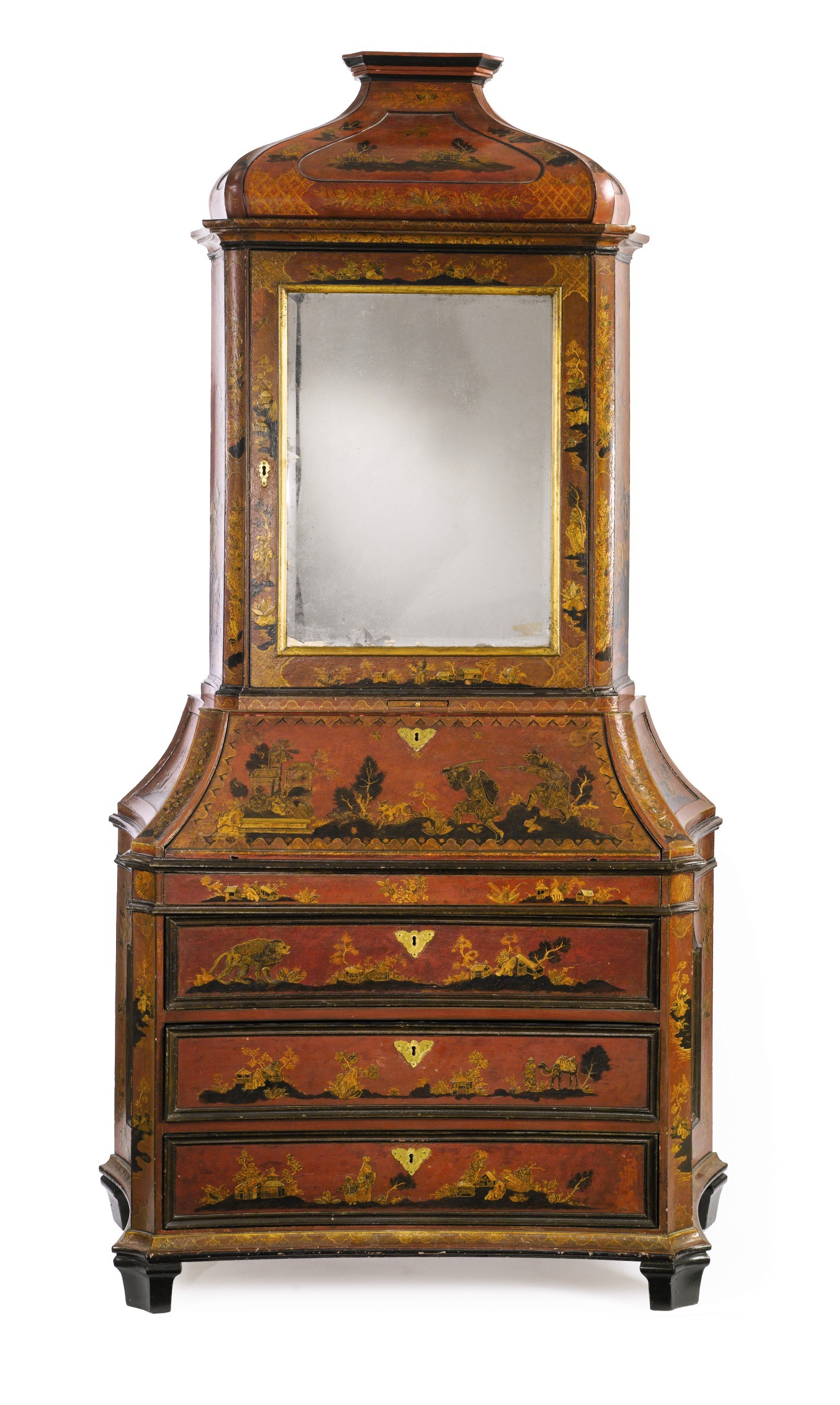 2011-12-05-8818Lot309AnItalianBaroqueGiltRedandBlackJapannedBureauCabinet.jpg