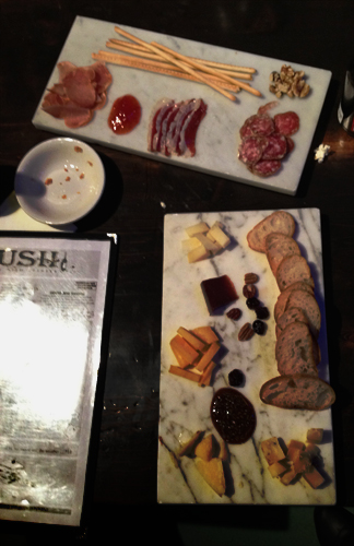 Lush Wine and Spirits meat plate and cheese plate