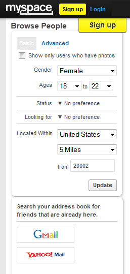 Myspace Search