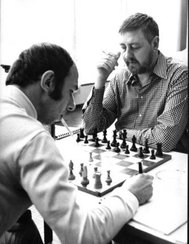 International grand master Garry Kasparov right watches Mikhail