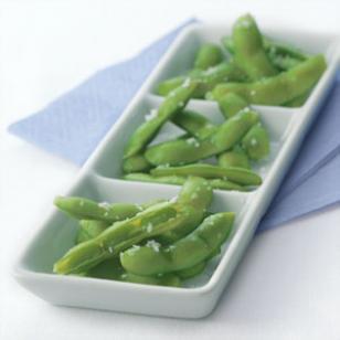 Steamed Edamame with Coarse Salt