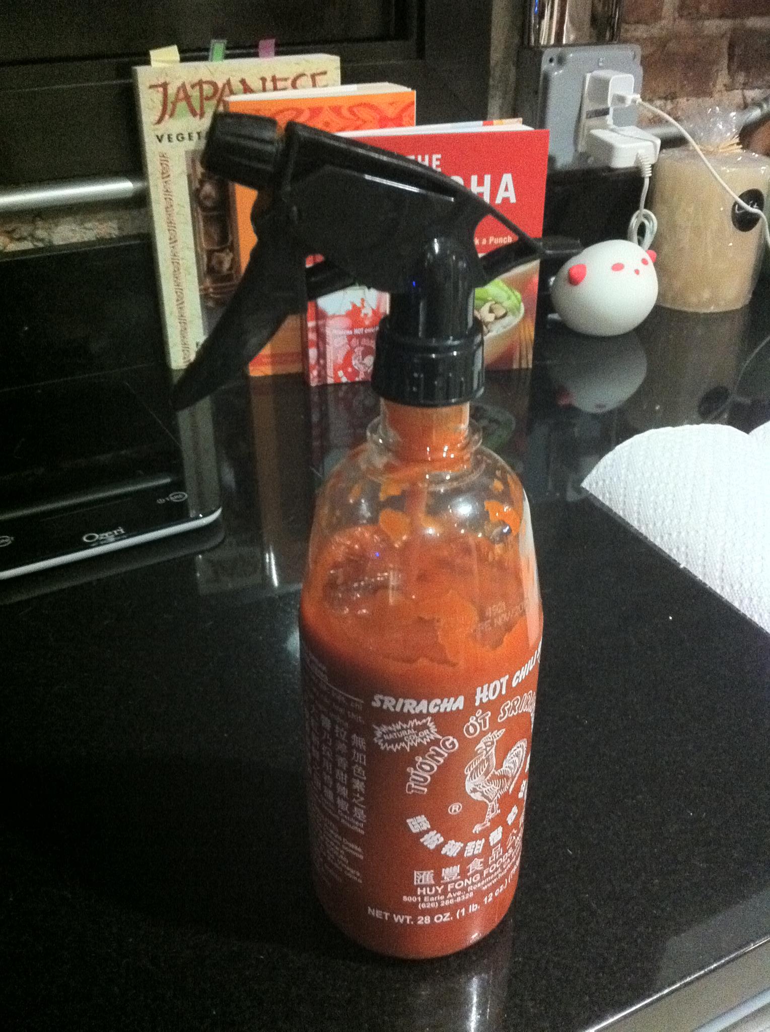 sriracha spray bottle