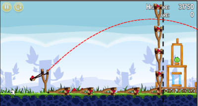 parabolas angry birds