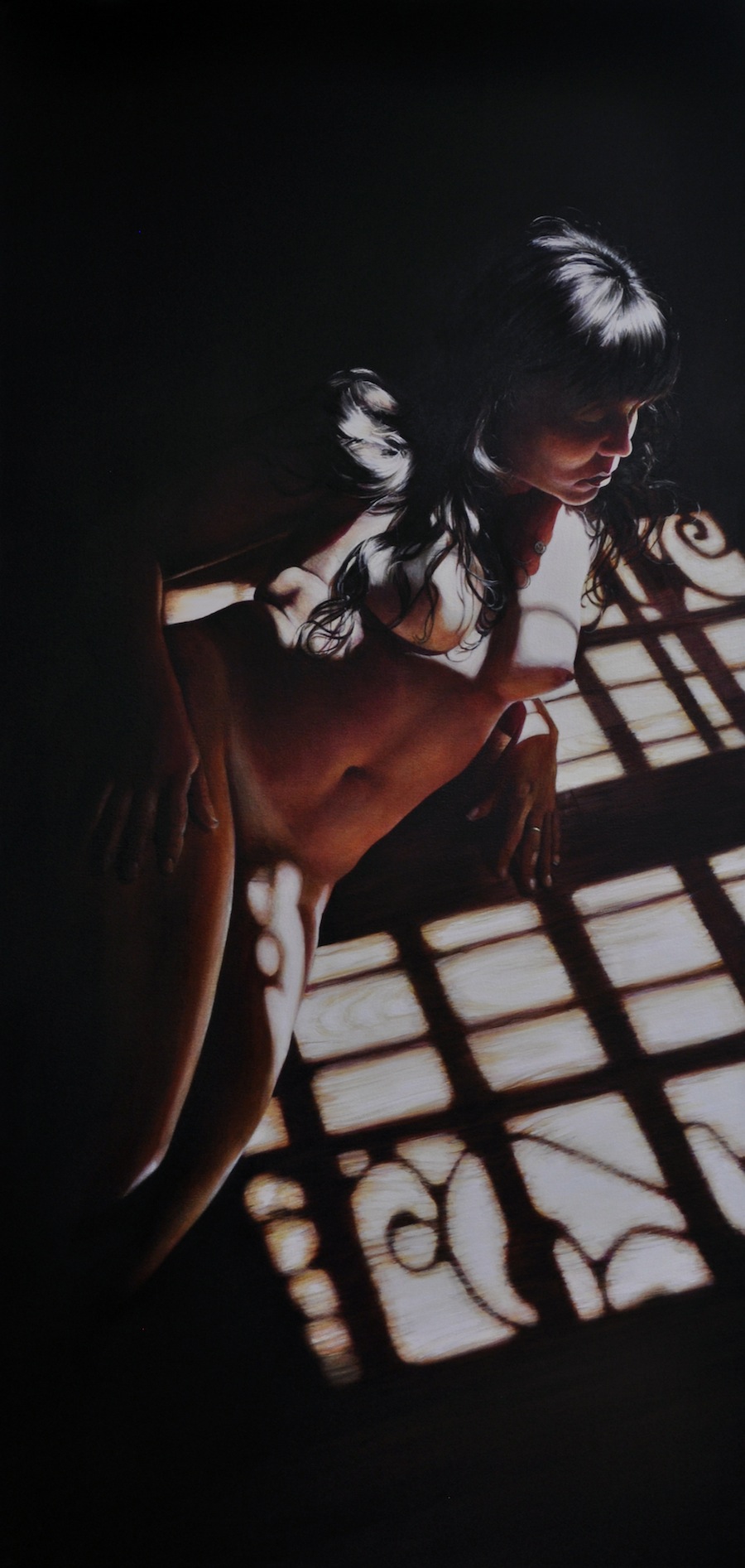 Dervish 3' (nude painting of large black woman) Painting by Victoria  Selbach