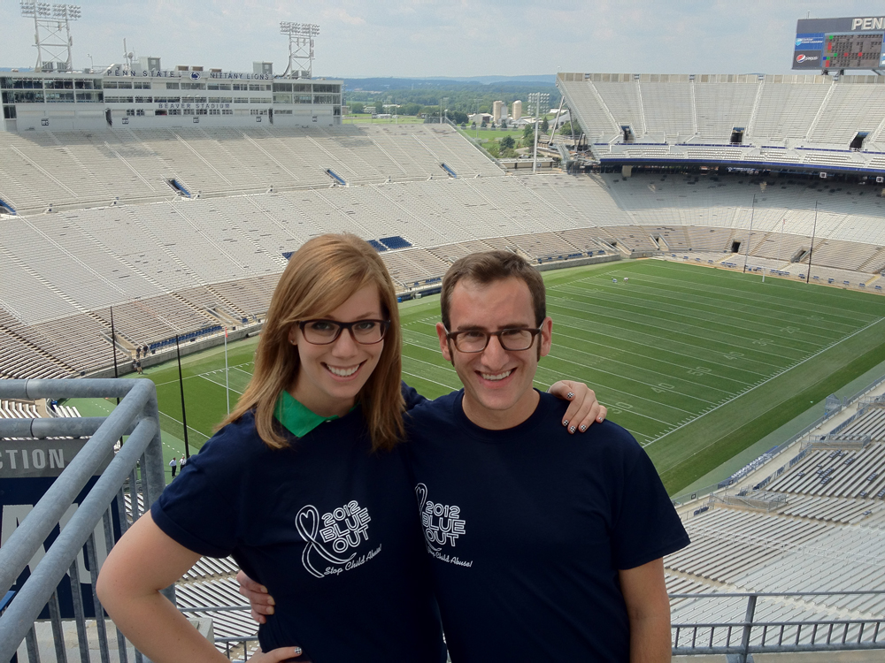 Laura March and Stuart Shapiro at the Stadium