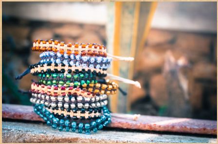 The bags and jewelry from Haitian Creations are handmade by women in Haiti, who are a part of a sewing program that is giving these impoverished women lifelong skills. 