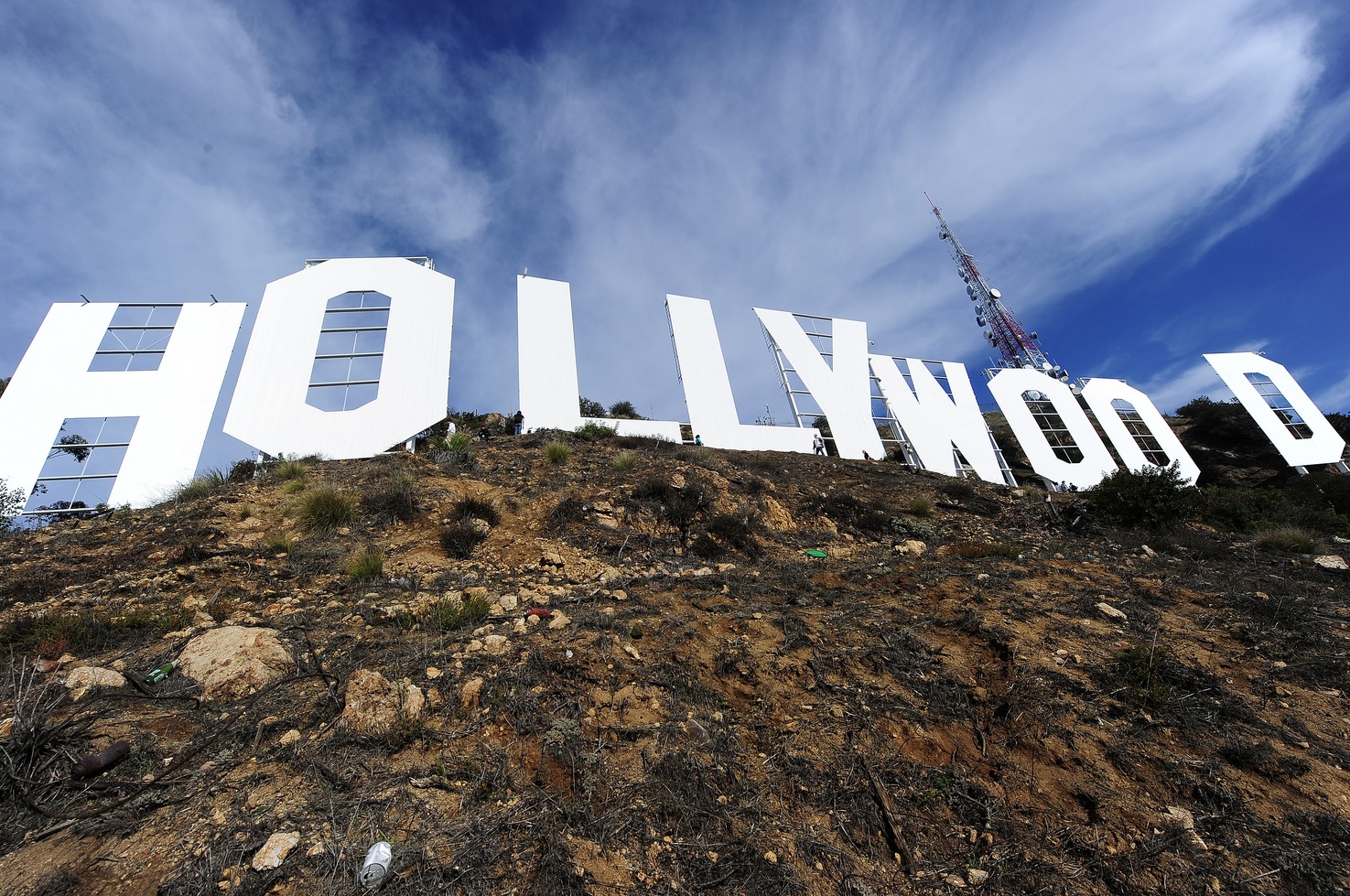 hollywood sign before renovation getty