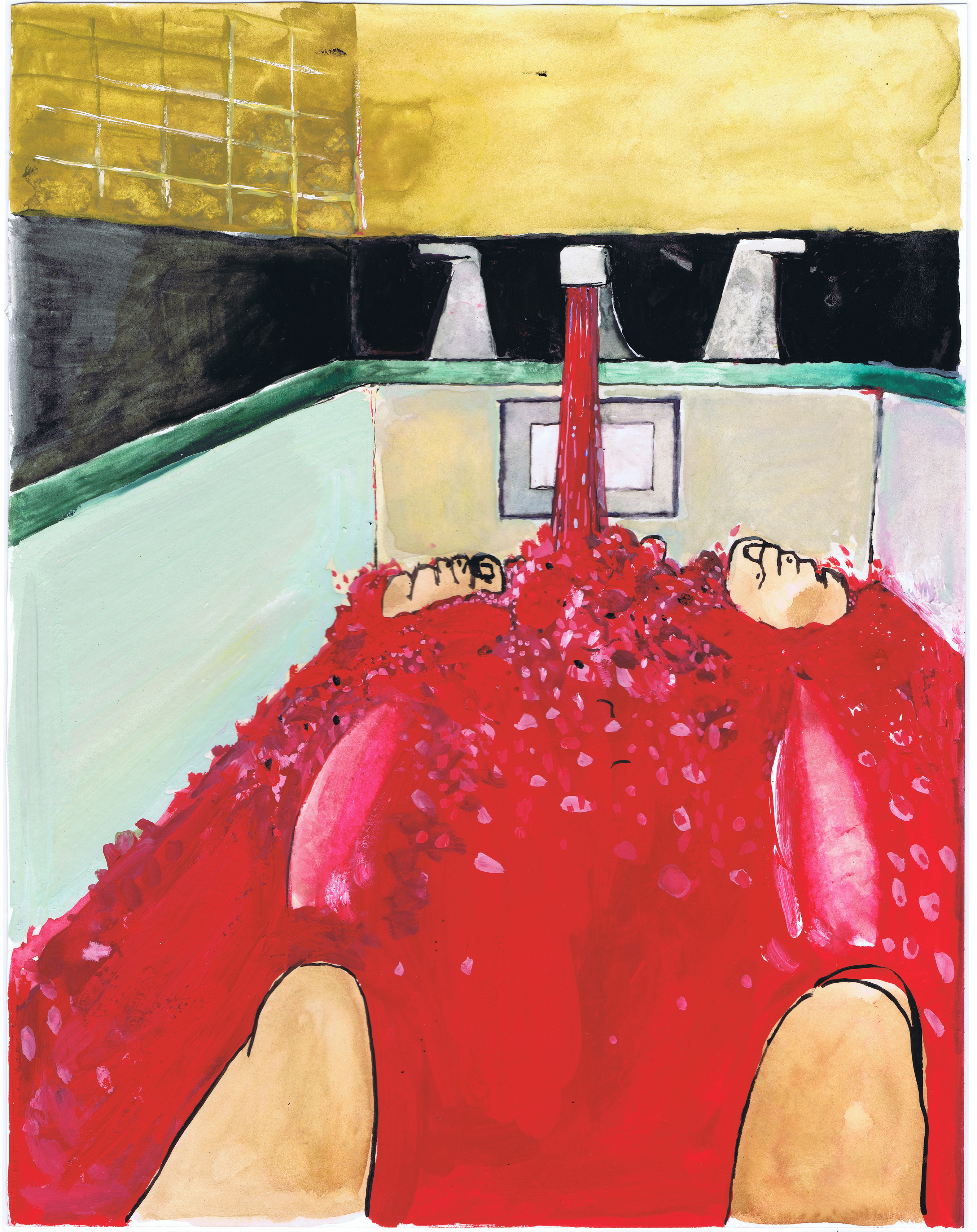 george bush paintings bathtub