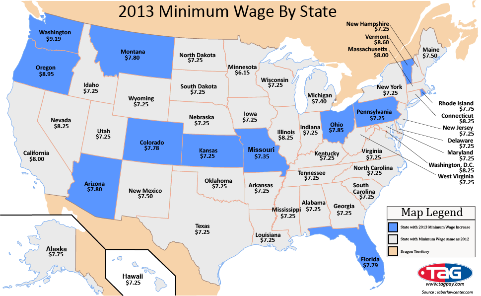 ÉtatsUnis salaire minimum, l'heure de la redistribution?