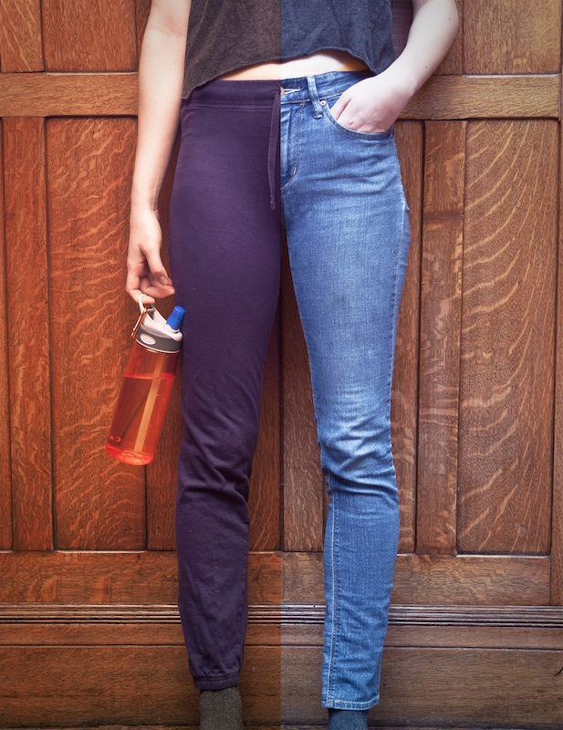 Girl Peeing In Jeans