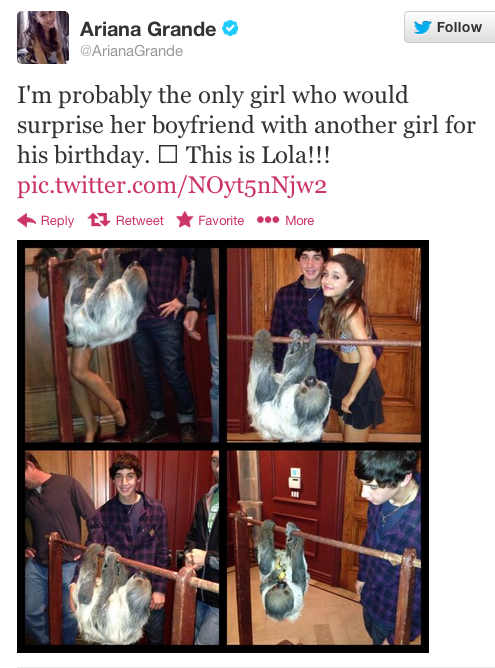 Ariana Grande Surprises Boyfriend Jai Brooks With Sloth | Huffpost Teen