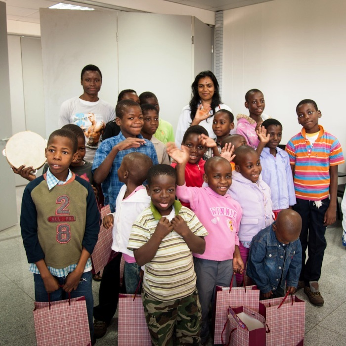 Children at a hospital in Mozambique