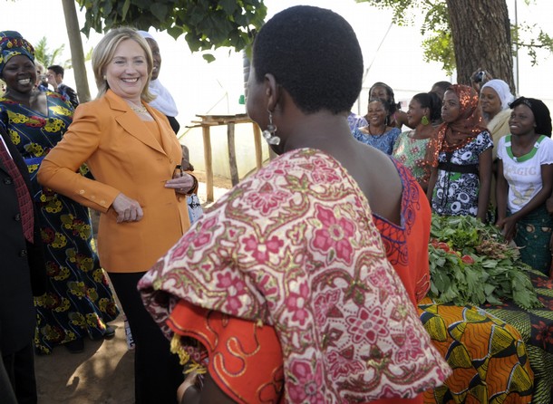 Hillary Clinton at Mlandizi Farm in Tanzania June 2011