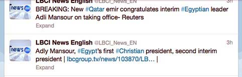 2013-07-07-ScreenshotofAdlyMansourasfirstChristianpresidenttweet.jpg