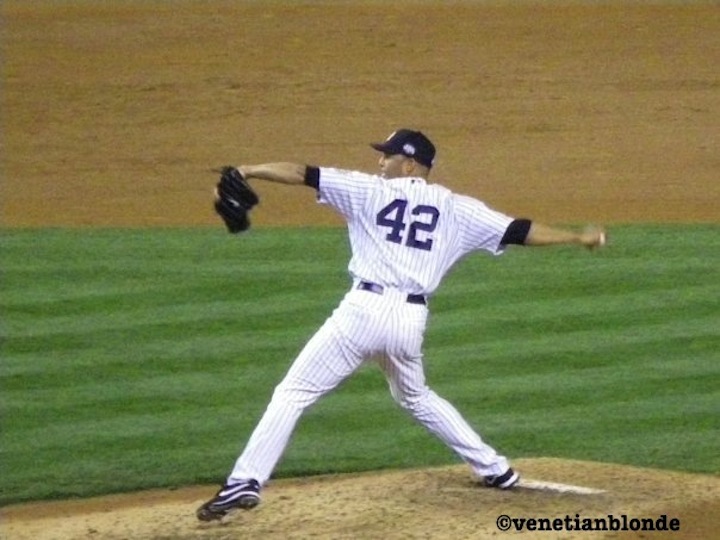 New York Yankees relief pitcher Joba Chamberlain pumps his fist in the  seventh inning at Yankee Stadium in New York City on May 24, 2008. The  Yankees defeated the Mariners 12-6. (UPI