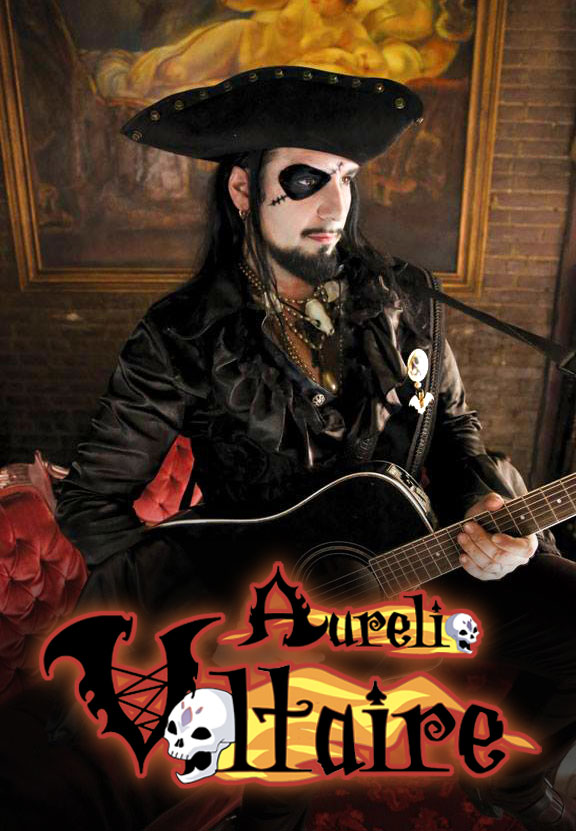 Custom Aurelio Voltaire Action Figure Enjoying a Drink